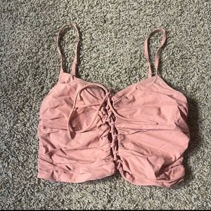 Front tying crop top